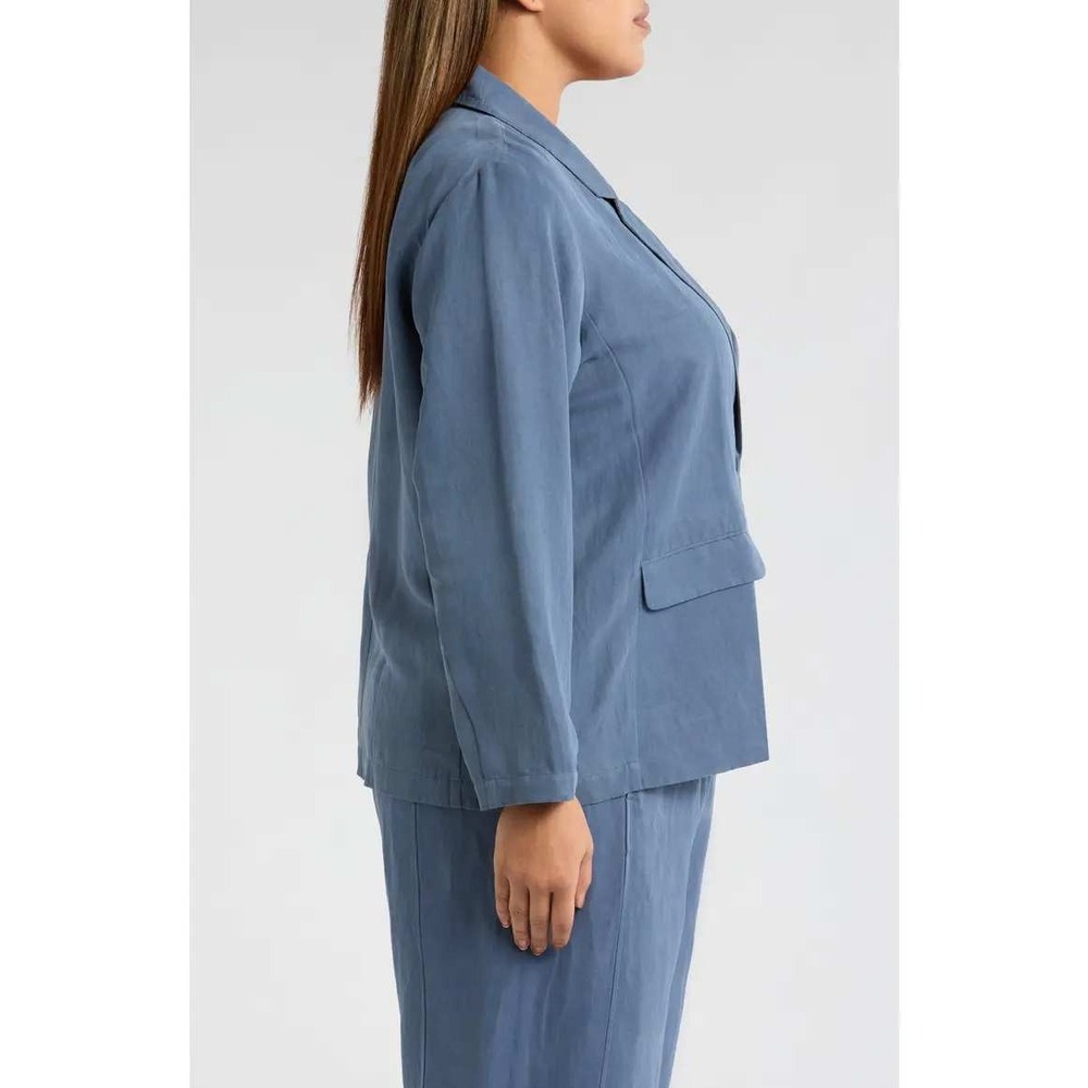 Eileen Fisher Notch Collar Linen Silk Blazer 3X NWT $298